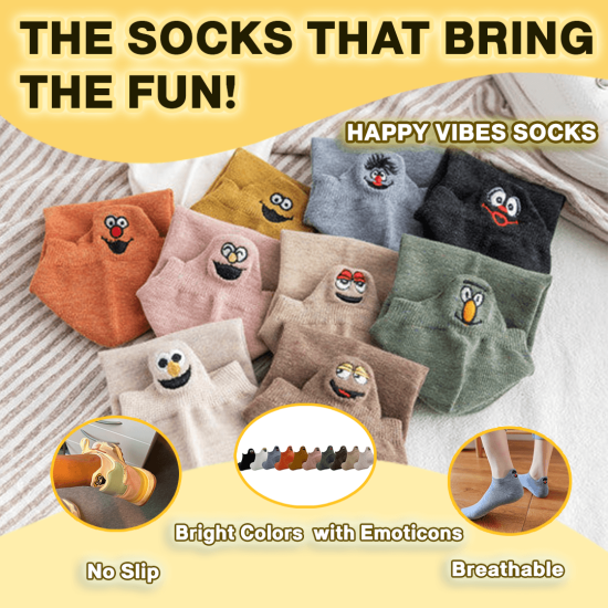 STATIC AD 1.. Happy Vibes Socks